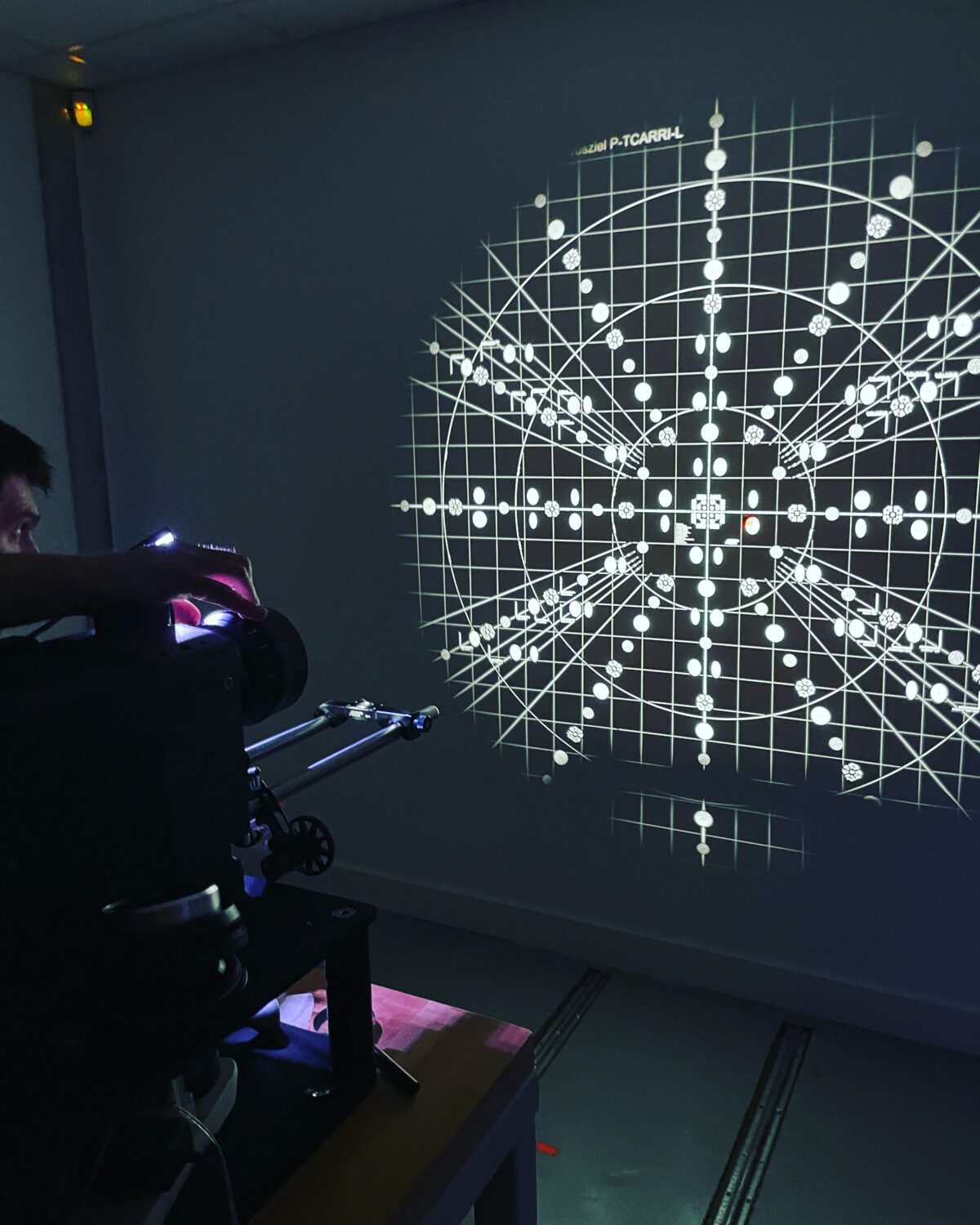 CN-E_Checkup_Optical_Support | Spellbinder Optical Support's Lens Projector testing the CN-E performance